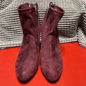 Marc Fisher Burgundy Ankle Boots